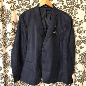 DKNY Men’s Crosstown Navy Blazer Slim Fit 46 Reg
